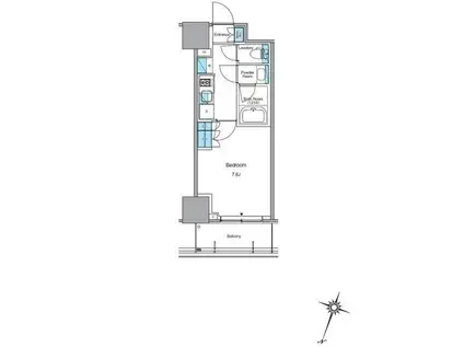 ルフォンプログレ渋谷ヒルトップ(1K/12階)の間取り写真