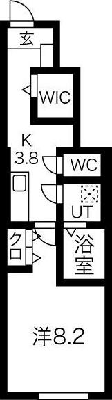 ＪＲ東北本線 北上駅 徒歩44分 2階建 築4年(1K/1階)の間取り写真