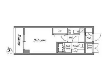 CORVAL東新宿(1K/8階)の間取り写真