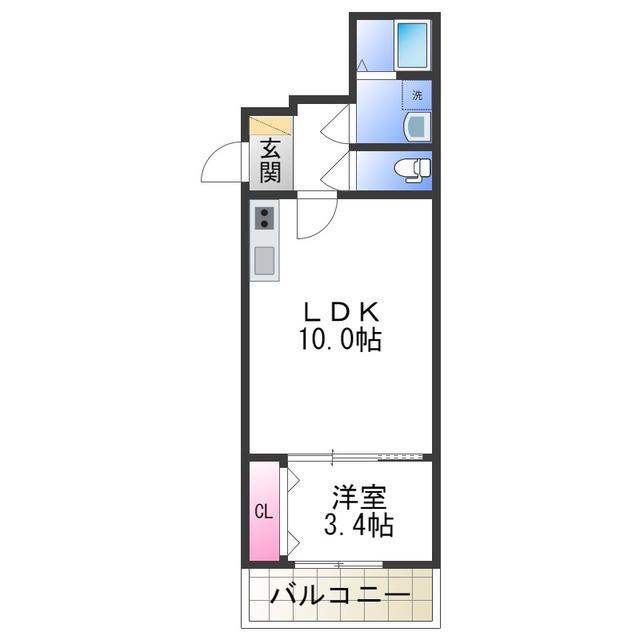 FSTYLE浜寺石津町西3号館(1LDK/2階)の間取り写真