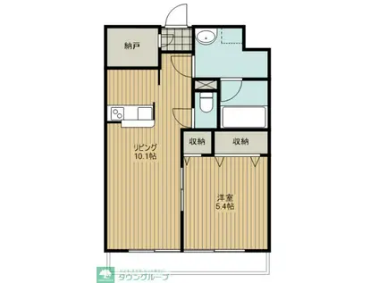 REFINED MOTOMACHI(1LDK/1階)の間取り写真