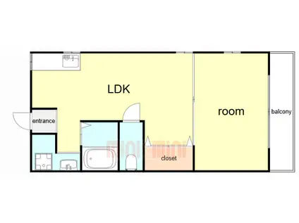 MIYAYAMA MANSION(1LDK/2階)の間取り写真