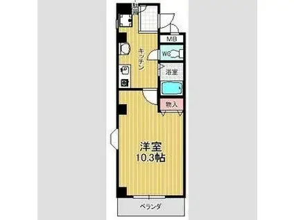 グラン・シャリオ(1K/1階)の間取り写真