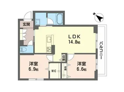 SHM サンパティーク M(2LDK/3階)の間取り写真