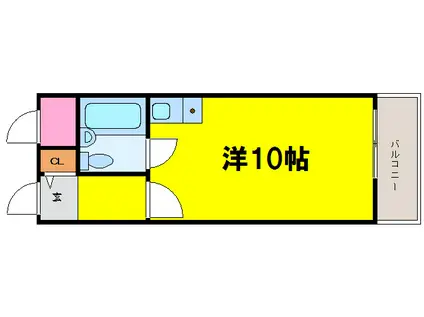 スタジオ64(ワンルーム/10階)の間取り写真