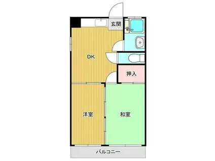 スズキビル(2DK/3階)の間取り写真