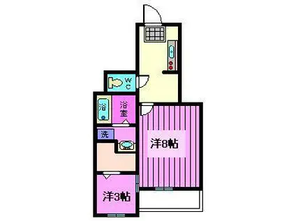 メゾン ド ウィズ(1SK/1階)の間取り写真