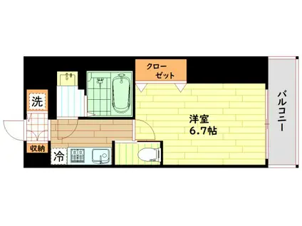 ラグゼ都島北I(1K/10階)の間取り写真
