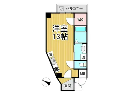 ELEGANTE宝塚(ワンルーム/4階)の間取り写真