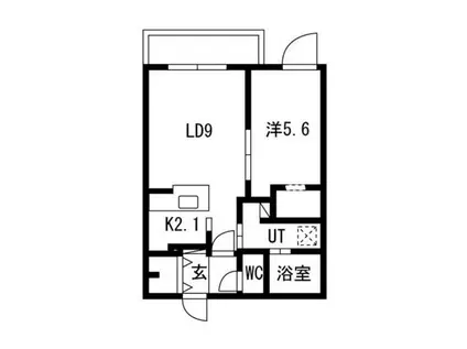 LEJONS GARDEN(1LDK/2階)の間取り写真