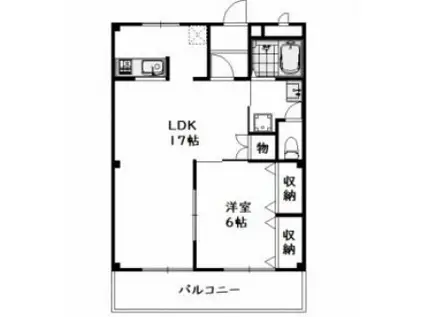 アーバンライト(1LDK/2階)の間取り写真