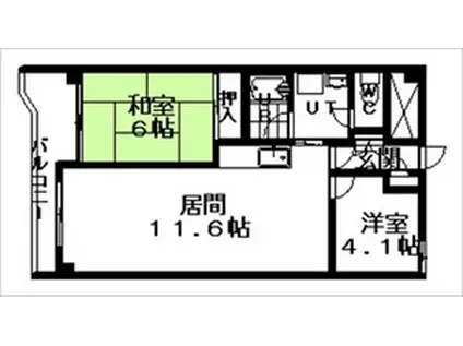 アートサイドテラス(2LDK/8階)の間取り写真