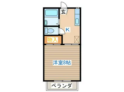 フォーブルパル(1K/2階)の間取り写真