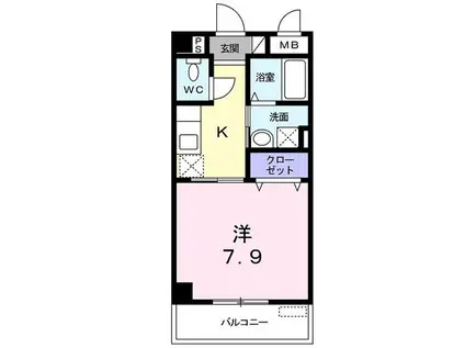 メーヴェ26(1K/2階)の間取り写真
