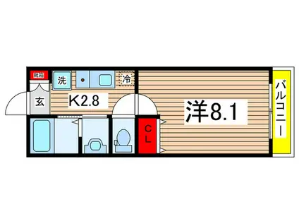 LARGE RAVIN大塚西(1K/1階)の間取り写真