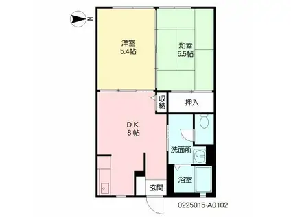 メゾンセフィラ(2DK/1階)の間取り写真