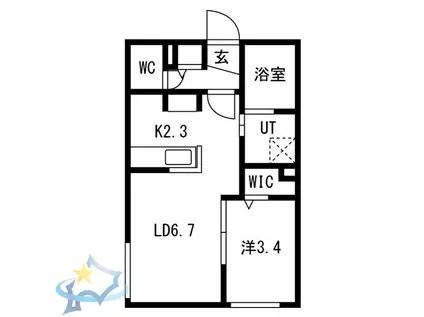 PARTENZA(1LDK/3階)の間取り写真