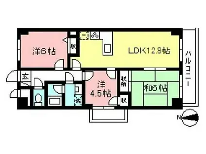 カーサ501(3LDK/3階)の間取り写真