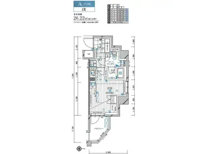 レガリス高田馬場II(ワンルーム/3階)の間取り写真