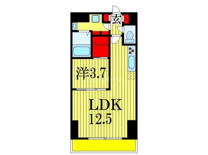 JUSEI RESIDENCE(1LDK/6階)の間取り写真