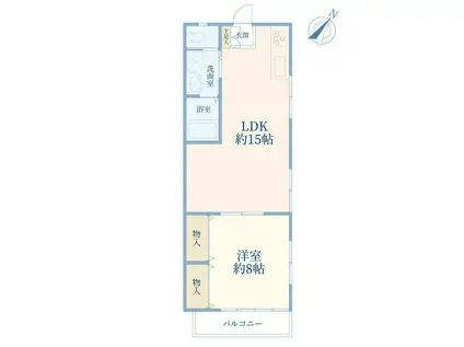メゾンフォルテ(1LDK/1階)の間取り写真