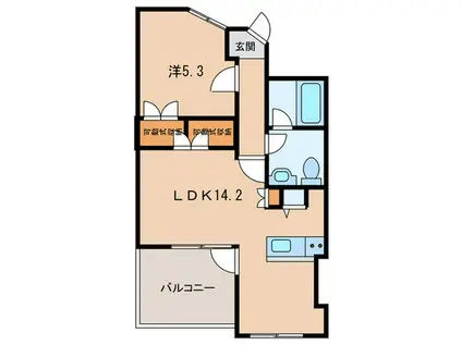 コナビレッジ3号棟(1LDK/2階)の間取り写真