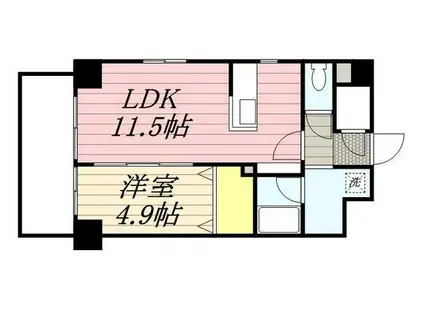 プレスタイル博多駅南 (1LDK/7階)の間取り写真