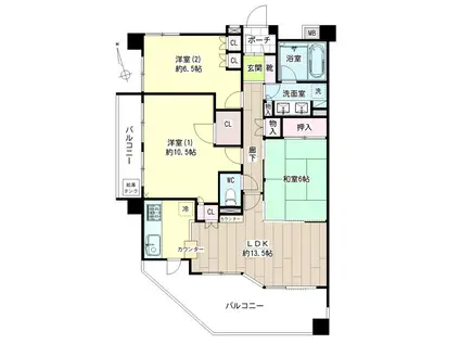 パークフロンテージ港南台(3LDK/4階)の間取り写真