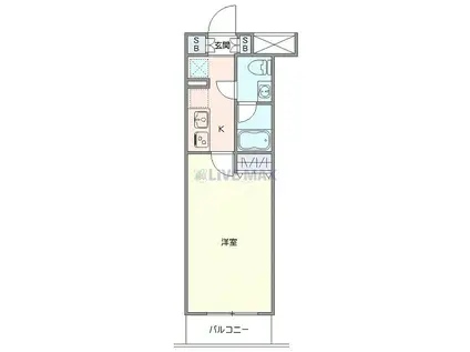 AZEST西高島平(1K/3階)の間取り写真