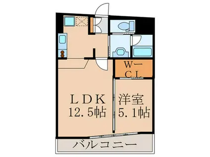 サンリッツ京町(1LDK/4階)の間取り写真