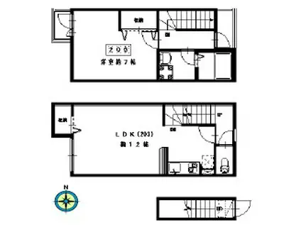 カーサ恵比寿壱番館(1LDK/2階)の間取り写真