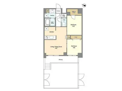 URBANLINK護国寺 URBANLINK護国寺(2LDK/1階)の間取り写真