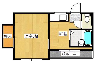アルバダビル(1K/5階)の間取り写真
