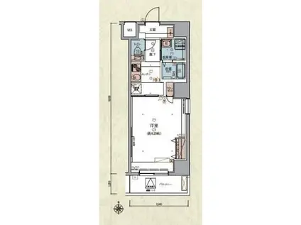 リヴシティ両国参番館(1K/9階)の間取り写真