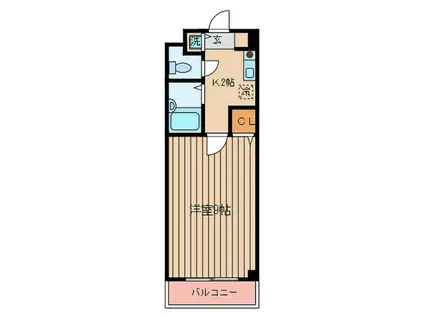 YSKパークハウス(1K/1階)の間取り写真