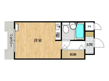 ホーユウパレス日本橋(ワンルーム/6階)の間取り写真