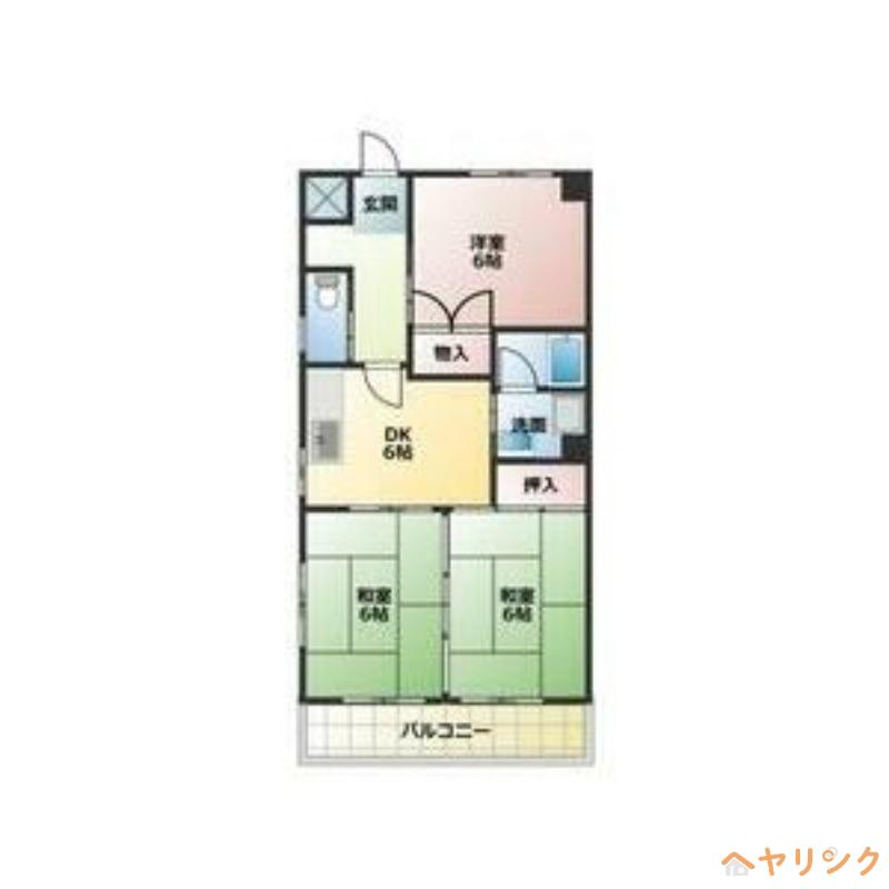 STビル(3DK/5階)の間取り写真
