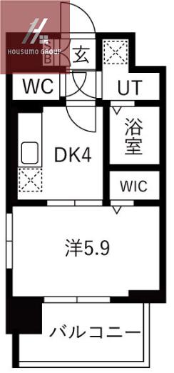 レジュールアッシュ緑橋駅前(1DK/8階)の間取り写真