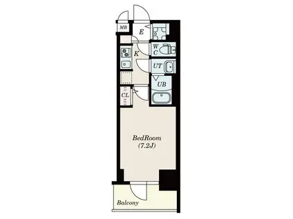 S-RESIDENCE名駅太閤(1K/2階)の間取り写真