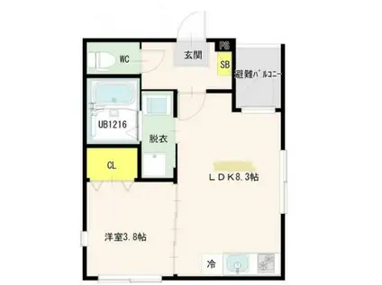 MALVA高砂(1LDK/2階)の間取り写真