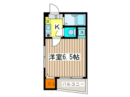 カーサコテーリオ中野(1K/3階)の間取り写真