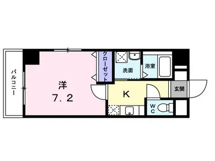 フリーデンST(1K/5階)の間取り写真