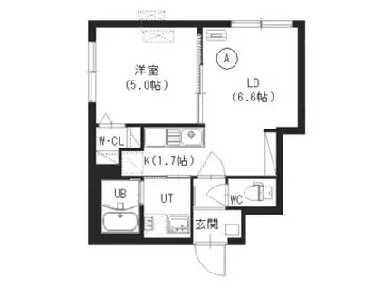 CORSO(1LDK/3階)の間取り写真