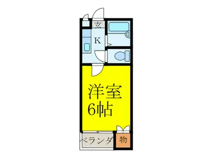 サマックスラフィネ(1K/1階)の間取り写真