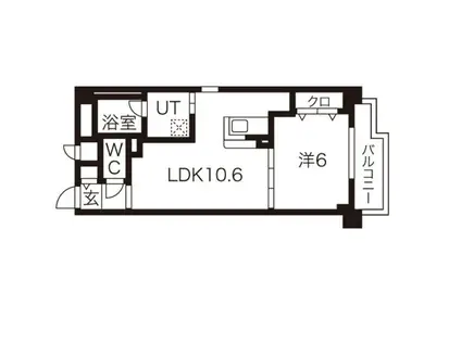STANZA神村(1LDK/2階)の間取り写真