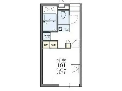 レオパレスツリー(1K/2階)の間取り写真