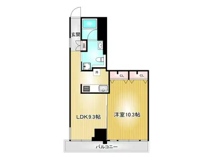 レジディア東桜II(1LDK/8階)の間取り写真