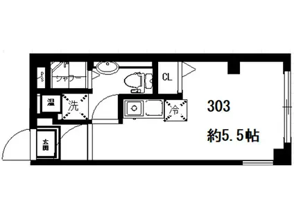 レスツオン参宮橋(ワンルーム/3階)の間取り写真