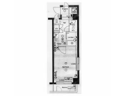 ロイヤルパレス中野坂上(1K/3階)の間取り写真