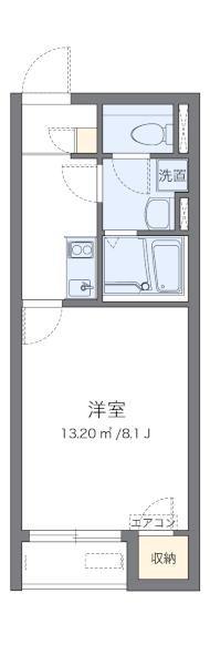 レオネクストPORT(1K/1階)の間取り写真